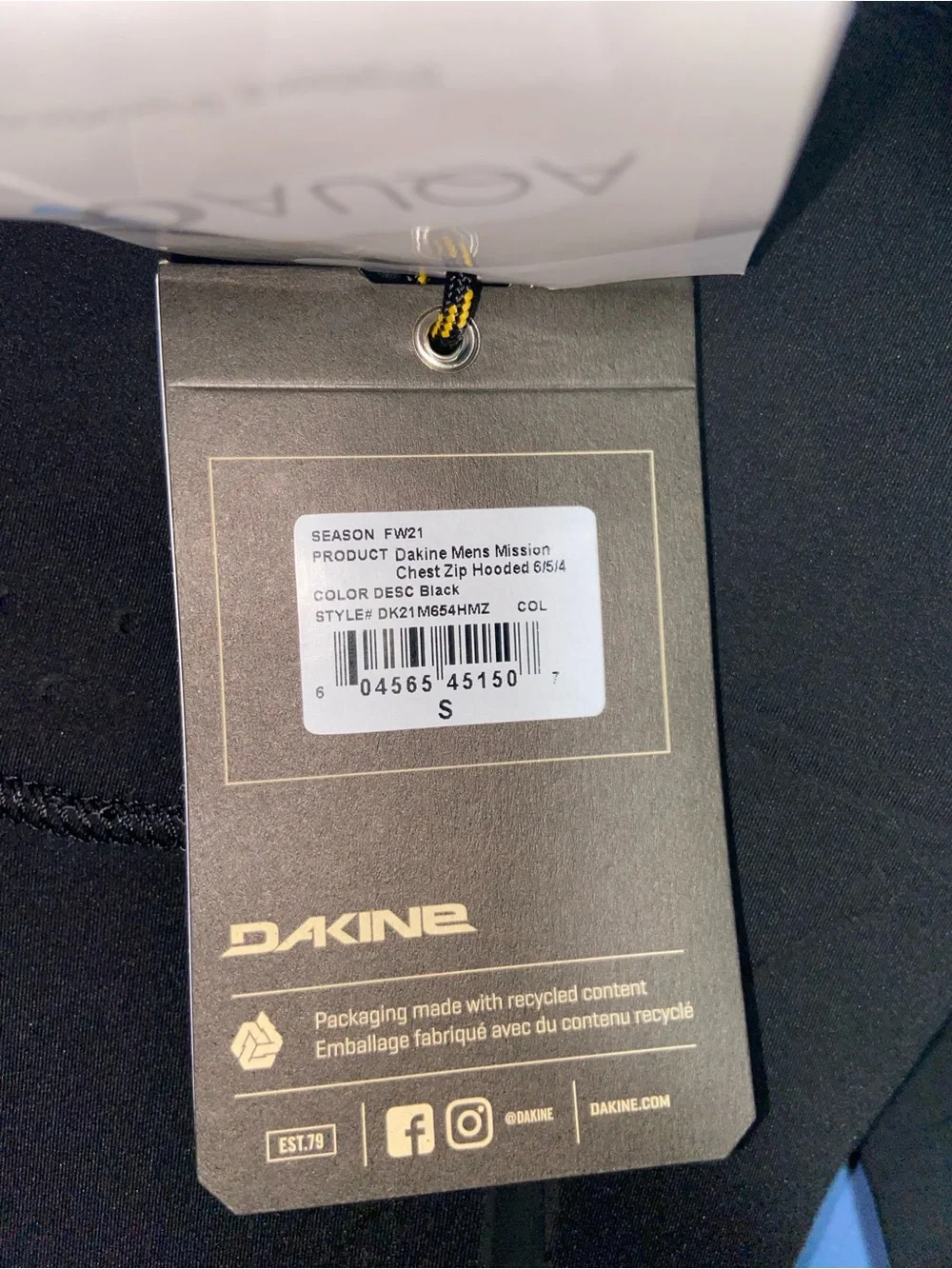 Men's Dakine Black Full-Body Wetsuit with Hood - Performance Thermal Swim